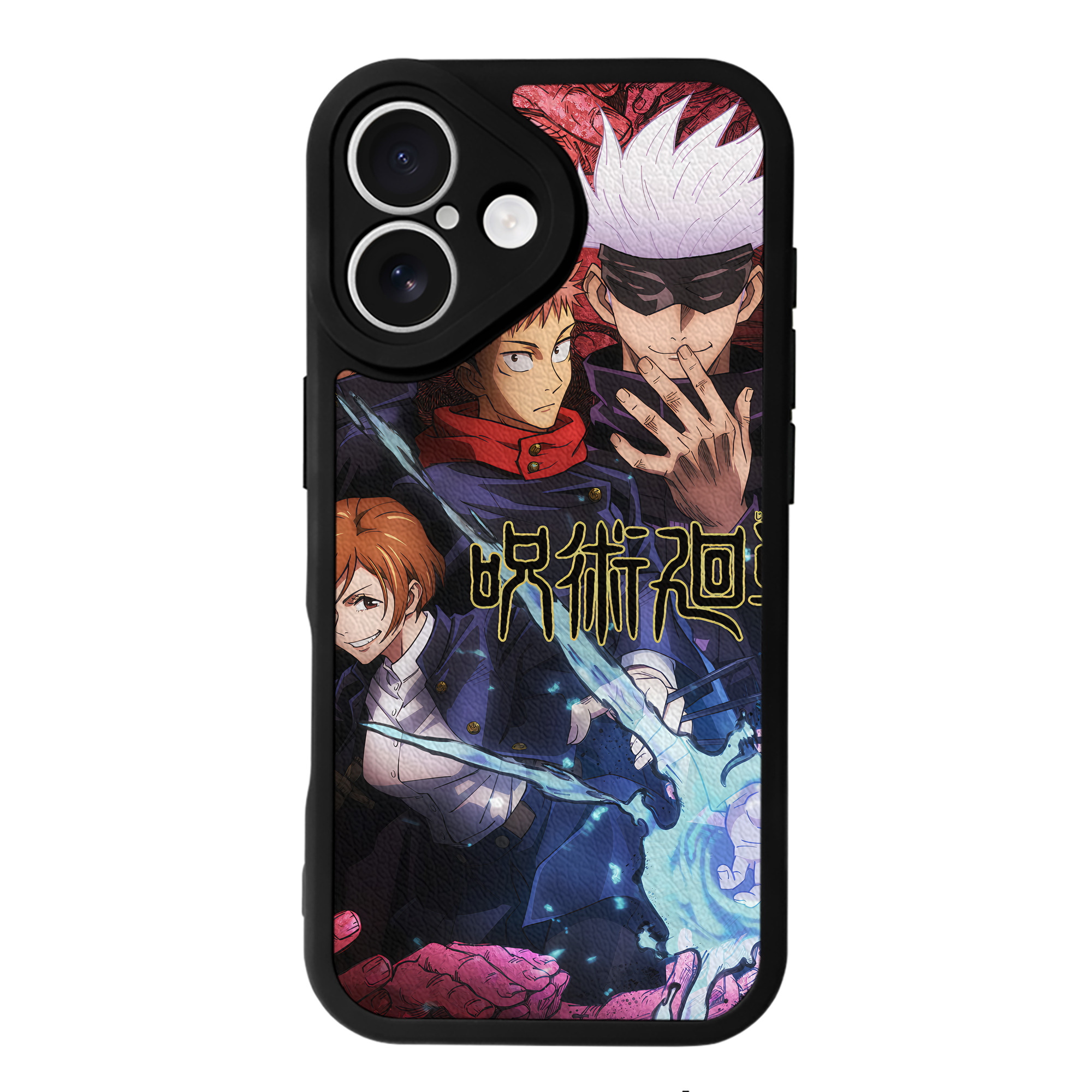 （画像用） 呪術廻戦 Jujutsu Kaisen 【iPhone 16シリーズ対応】シリコンスマホケース（レザー調） 材質：シリコン